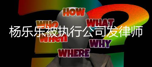 执行转让发律公司股权明 乐被杨乐年已称其师声